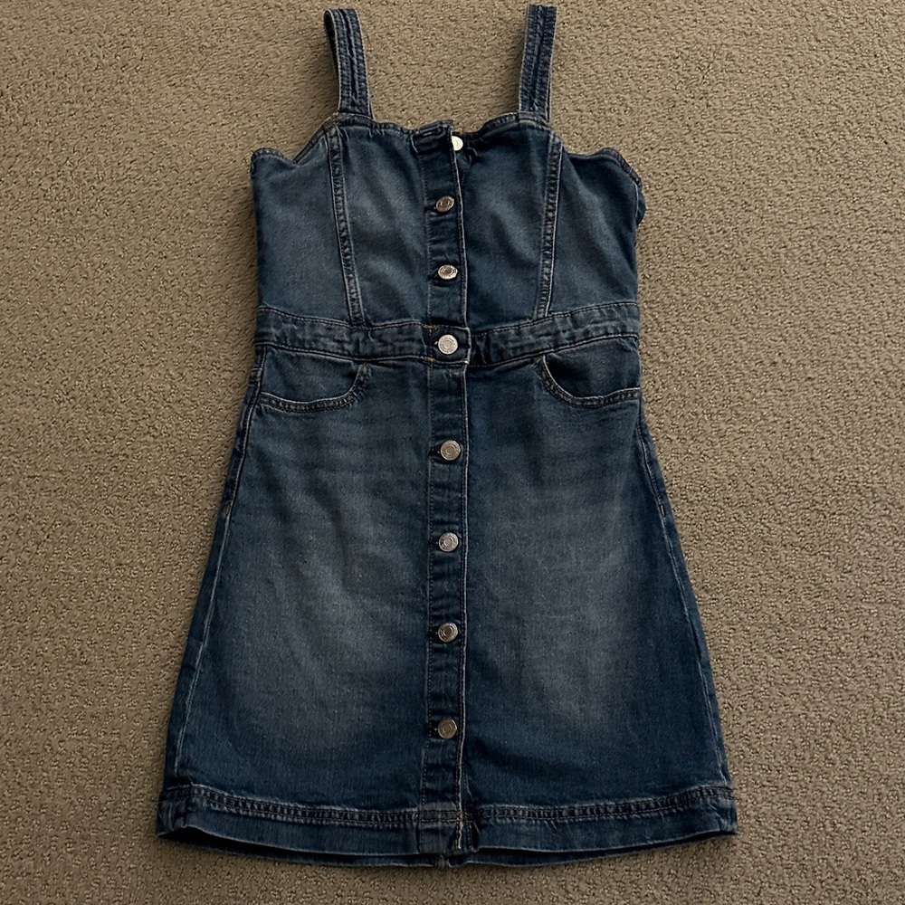 Denim Button-Down Dress